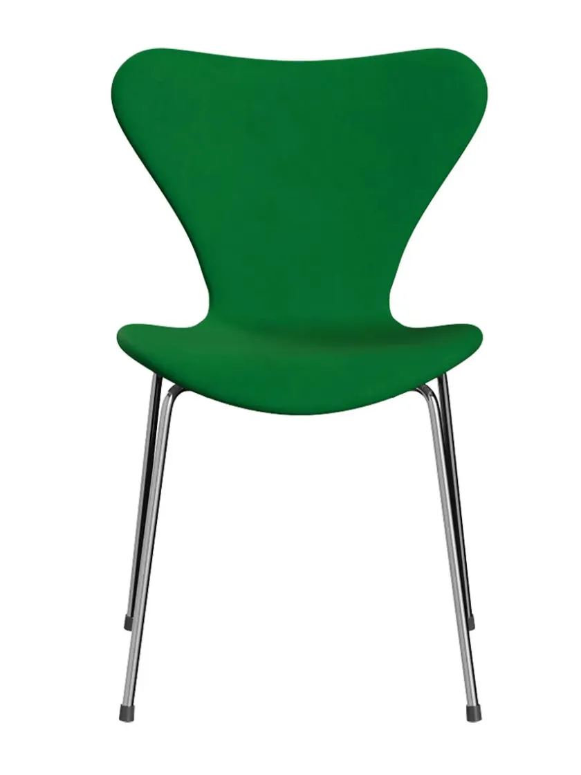 Fritz Hansen 3107 Serie 7, fuldpolstret af Arne Jacobsen> Spisebordsstole