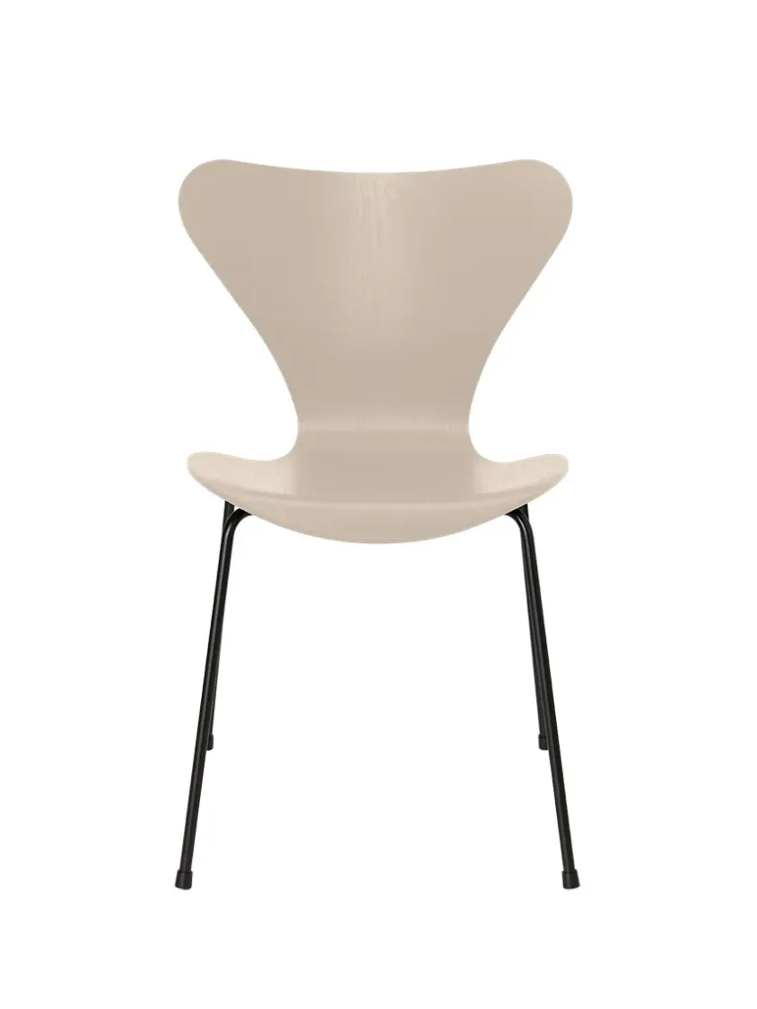 Fritz Hansen 3107 Serie 7 stol i farvet ask af Arne Jacobsen> Spisebordsstole