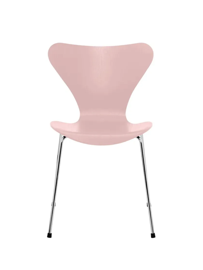 Fritz Hansen 3107 Serie 7 stol i farvet ask af Arne Jacobsen> Spisebordsstole