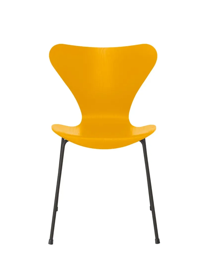 Fritz Hansen 3107 Serie 7 stol i farvet ask af Arne Jacobsen> Spisebordsstole