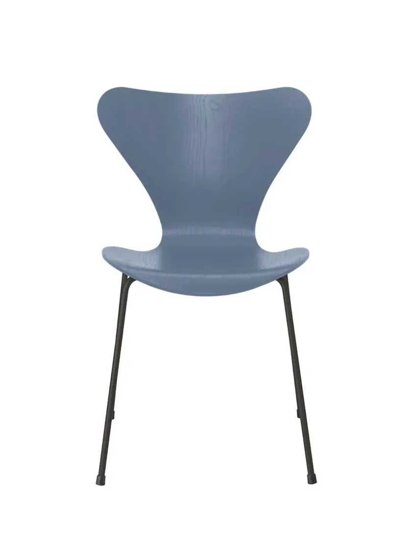 Fritz Hansen 3107 Serie 7 stol i farvet ask af Arne Jacobsen> Spisebordsstole
