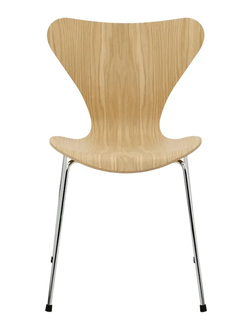 Fritz Hansen 3107 Serie 7 Stol, naturfiner af Arne Jacobsen> Spisebordsstole
