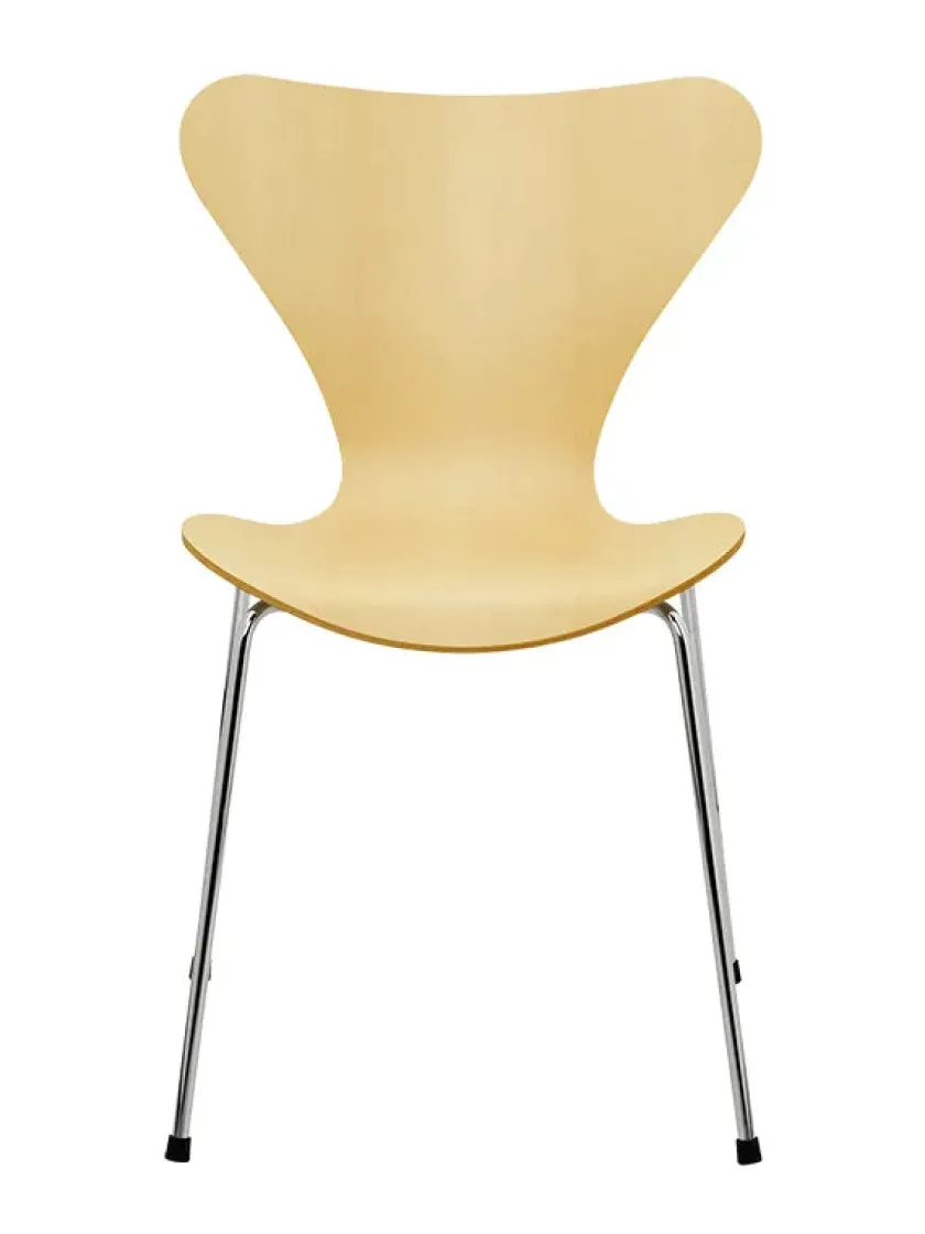 Fritz Hansen 3107 Serie 7 Stol, naturfiner af Arne Jacobsen> Spisebordsstole