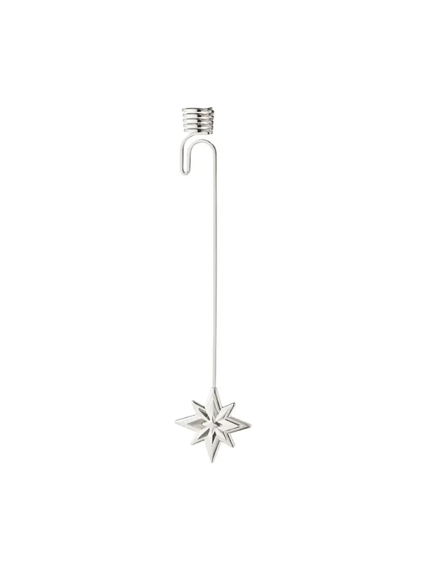 Georg Jensen 2024 Stjerne Lyseholder, palladiumbelagt fra> Kalenderlys & Julelysestager|Juletræspynt