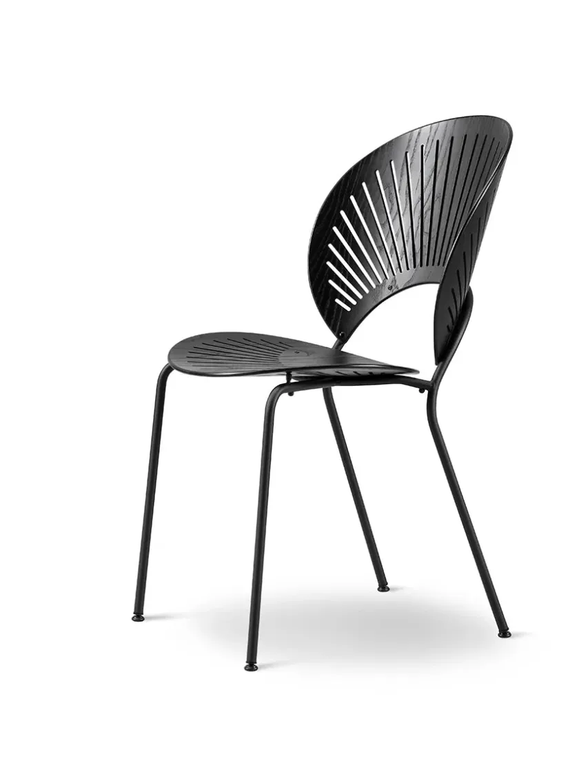 Fredericia Furniture 3398 Trinidad Stol, sort ask af Nanna Ditzel> Spisebordsstole