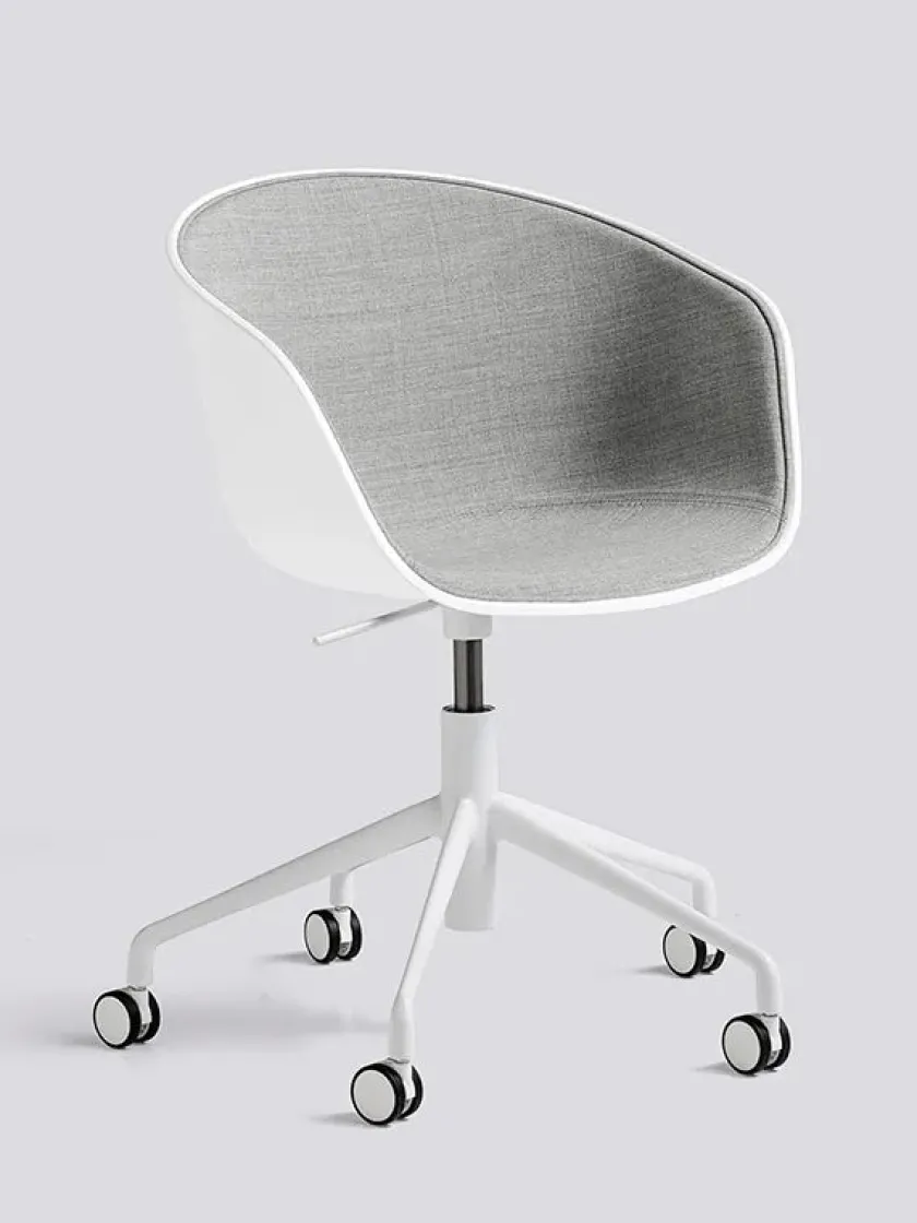 HAY About a Chair AAC52 Forsidepolstret, hvid skal fra> Kontorstole