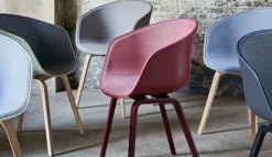 HAY About a Chair AAC22 forsidepolstret, hvid skal fra> Spisebordsstole