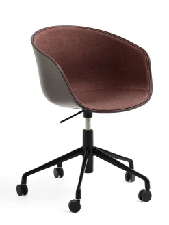 HAY About a Chair AAC52 Forsidepolstret, sort skal fra> Kontorstole