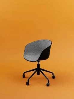 HAY About a Chair AAC52 Forsidepolstret, sort skal fra> Kontorstole