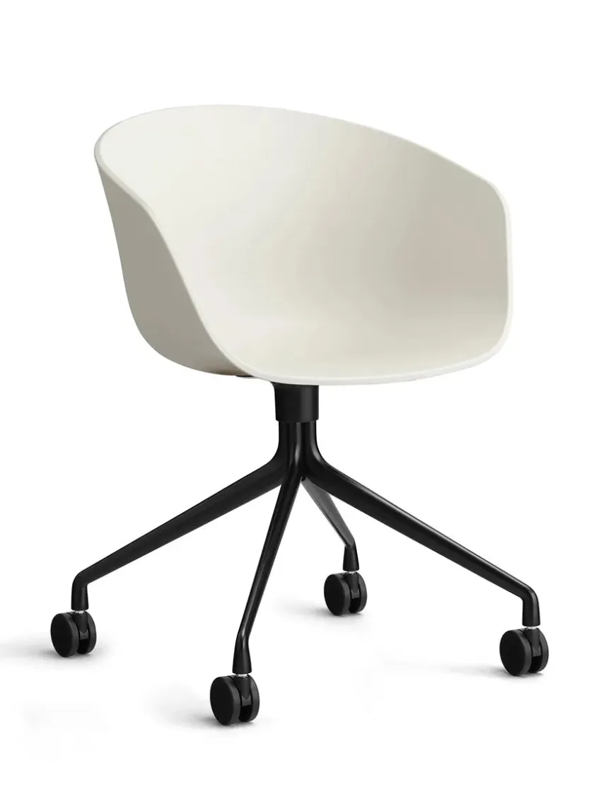 HAY About a Chair AAC52 Forsidepolstret, sort skal fra> Kontorstole