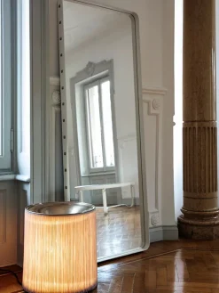 GUBI Adnet Wall Mirror 70 x 180 cm, cream fra> Spejle