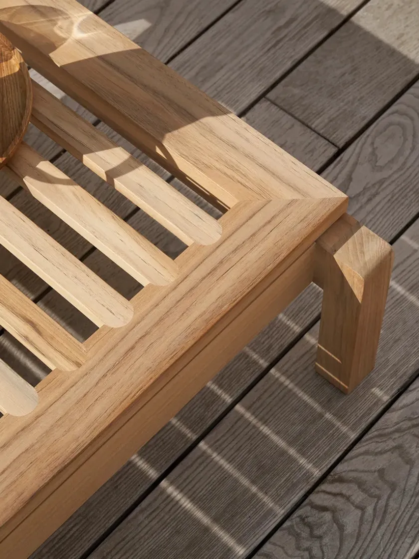 Carl Hansen & Søn AH604F Outdoor Lounger Fodskammel fra> Udendørs Loungemøbler|Havestole