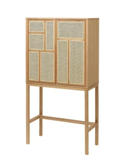 Design House Stockholm Air Cabinet, oak/cane fra> Skænke