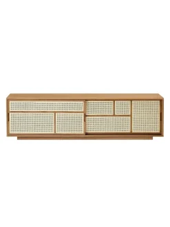 Design House Stockholm Air Sideboard Low, oak/cane fra> Tv-Borde|Skænke