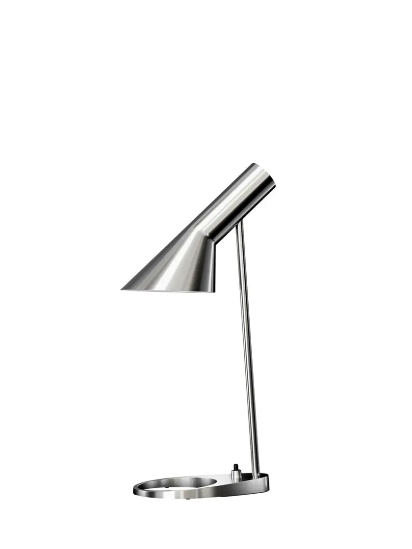 Louis Poulsen AJ Mini Table Lamp, grey/brass af Arne Jacobsen> Spots