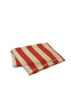 Ferm Living Alee Beach Towel, light camel/red fra><noscript><img width=