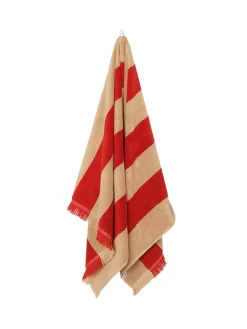Ferm Living Alee Beach Towel, light camel/red fra><noscript><img width=
