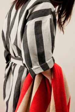 Ferm Living Alee Beach Towel, light camel/red fra><noscript><img width=