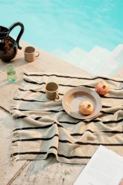 Ferm Living Alee Hand Towel, sand/black fra><noscript><img width=