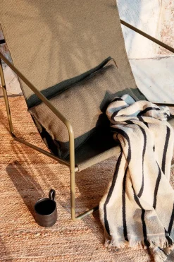 Ferm Living Alee Hand Towel, sand/black fra><noscript><img width=