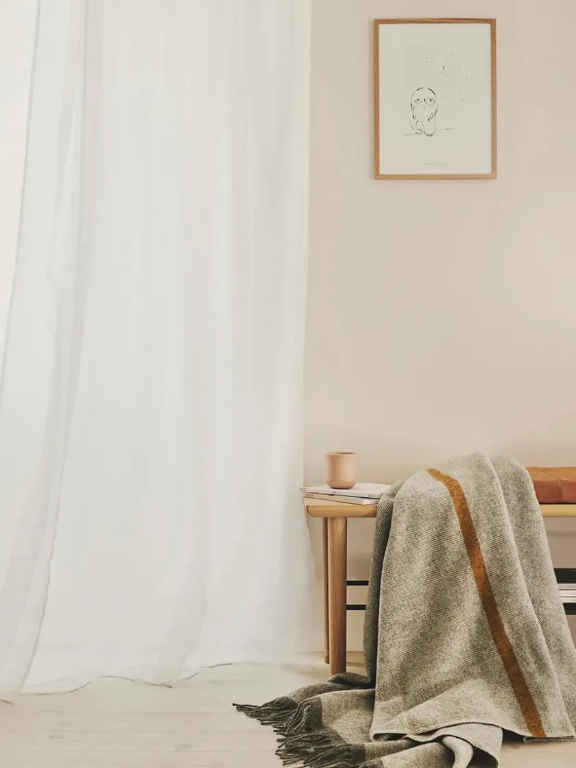 Silkeborg Uldspinderi Alrø Plaid, pine forrest fra> Puder Og Plaider