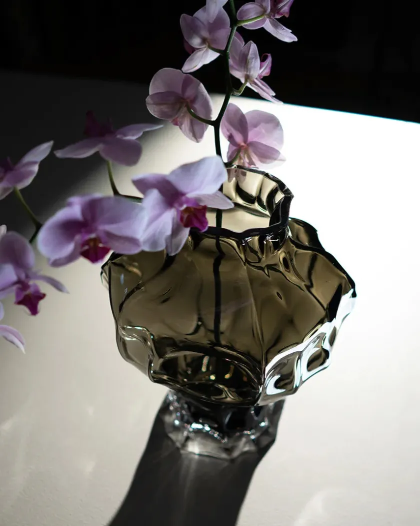 Hein Studio Ammonit Vase, new smoke fra> Vaser