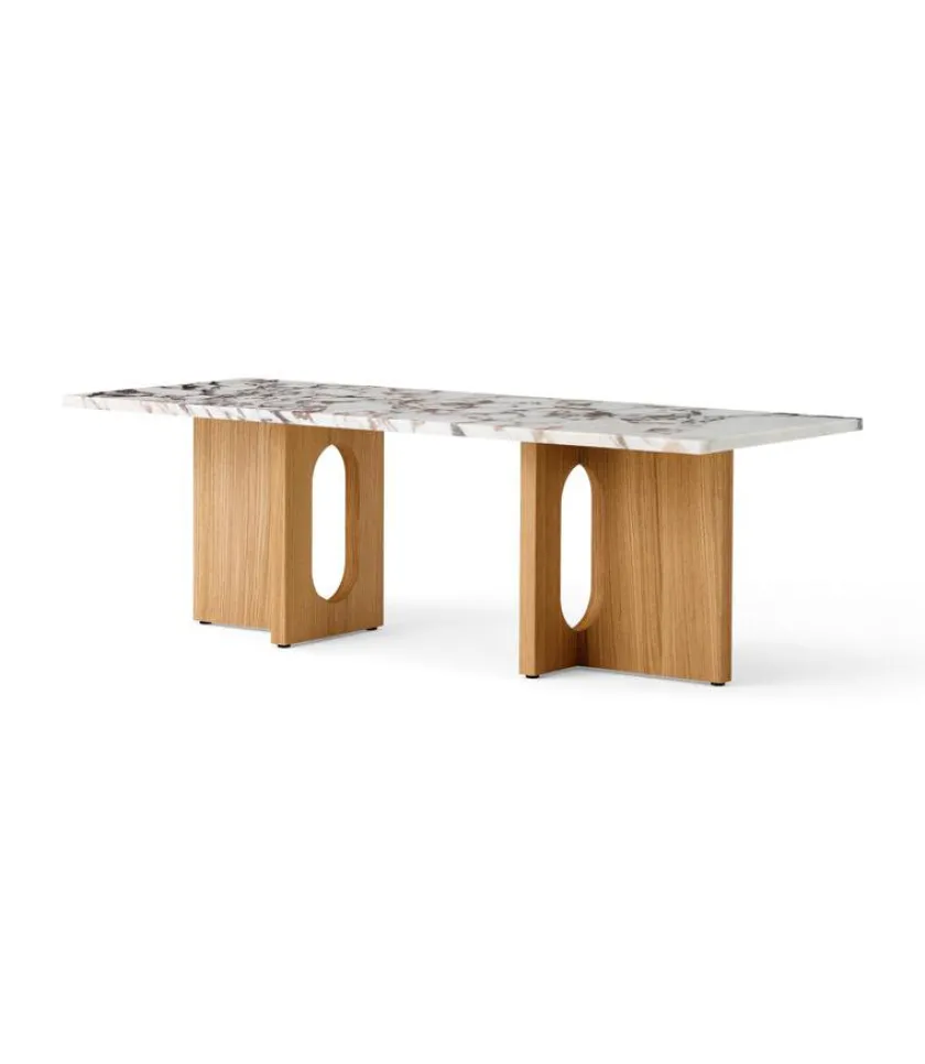 Audo Copenhagen Androgyne Lounge Table, Calacatta Viola / Wood fra> Sofaborde