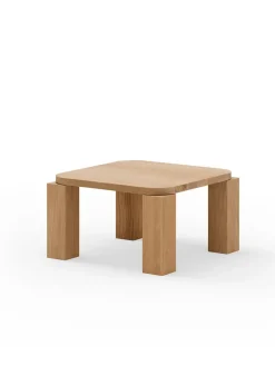 New Works Atlas Sofabord 600x600, Natural Oak fra> Sofaborde