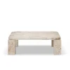New Works Atlas Sofabord 820x820, Unfilled Travertine fra> Sofaborde