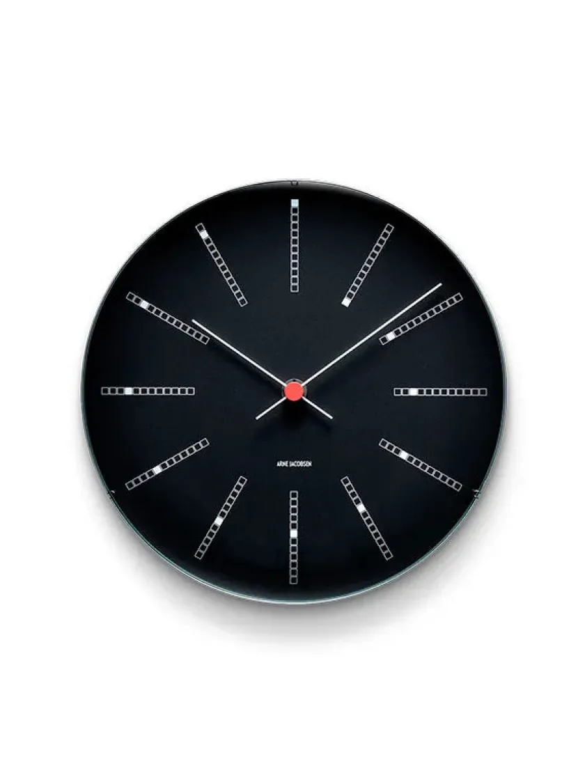 Arne Jacobsen Clocks Bankers club vægur af Arne Jacobsen i sort (Ø: 21)> Gaver Til Ham|Vægure