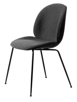 GUBI Beetle Chair, forsidepolstret, sort skal fra> Spisebordsstole