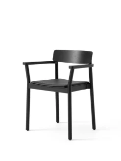 &Tradition Betty TK11 Spisebordsstol, røget eg/sort læder fra><noscript><img width=