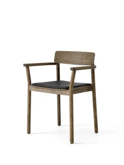 &Tradition Betty TK11 Spisebordsstol, sortlakeret eg/sort læder fra><noscript><img width=