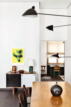 Editions Serge Mouille Big Wall Lamp w/3 Rotating Straight Arms af Serge Mouille><noscript><img width=