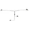 Editions Serge Mouille Big Wall Lamp w/4 Rotating Straight Arms af Serge Mouille> Væglamper|Spots