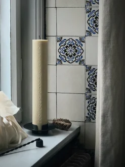 Ferm Living Block Candle Holder, sort messing fra><noscript><img width=