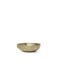 Ferm Living Bowl Candle Holder Brass, Small fra> Lysestager