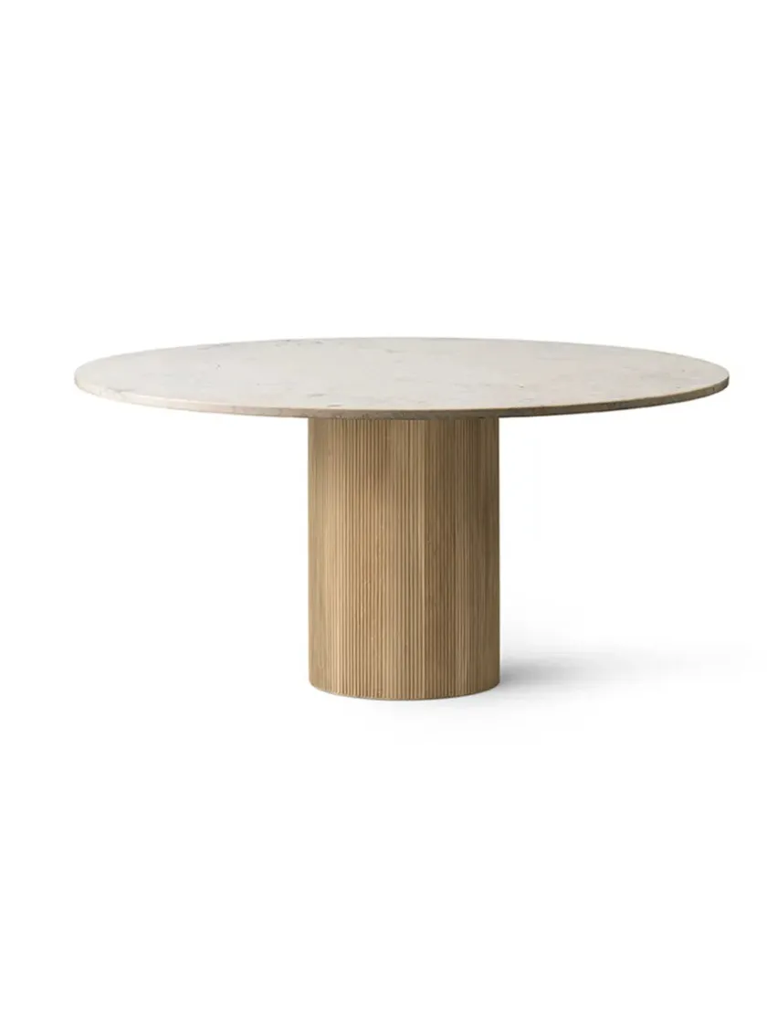 Vipp Cabin bord Ø150, beige marmor fra> Spiseborde