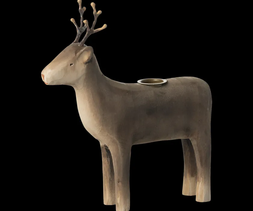 Maileg Candle holder, Rensdyr - stor fra> Lysestager