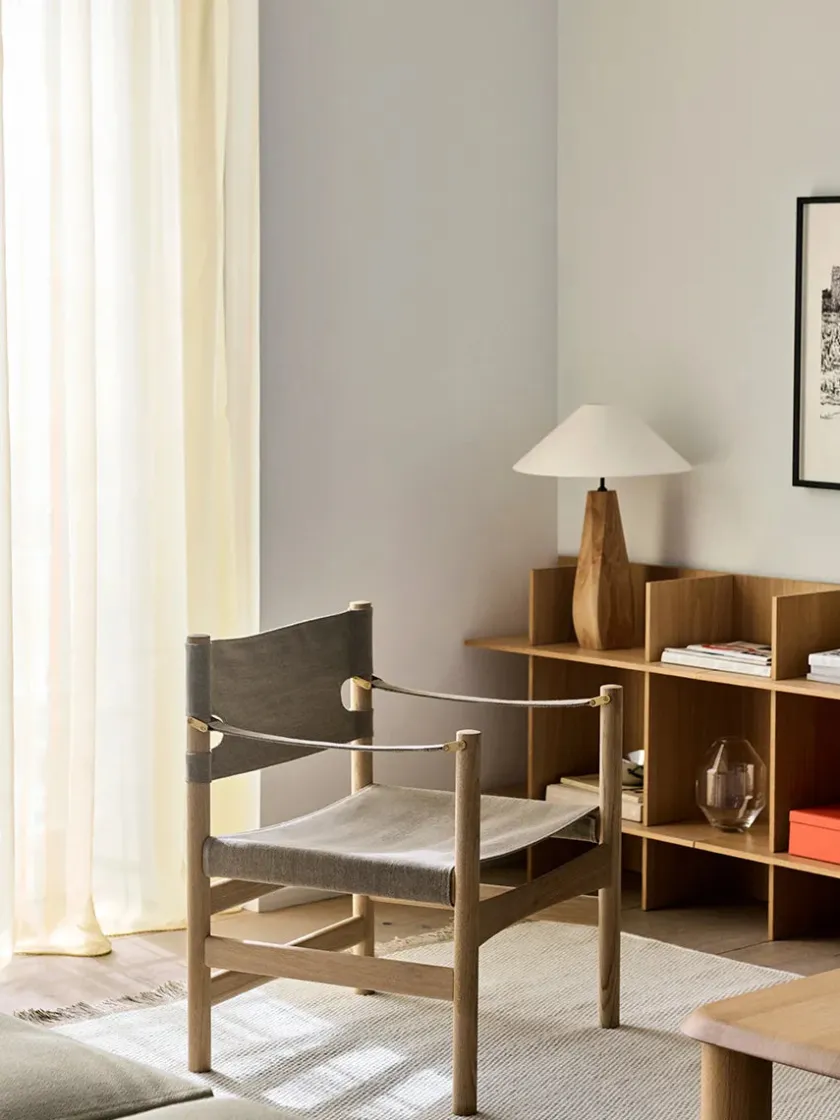 Fredericia Furniture Canvas 21 stol, røget olieret eg af Børge Mogensen> Loungestole|Lænestole