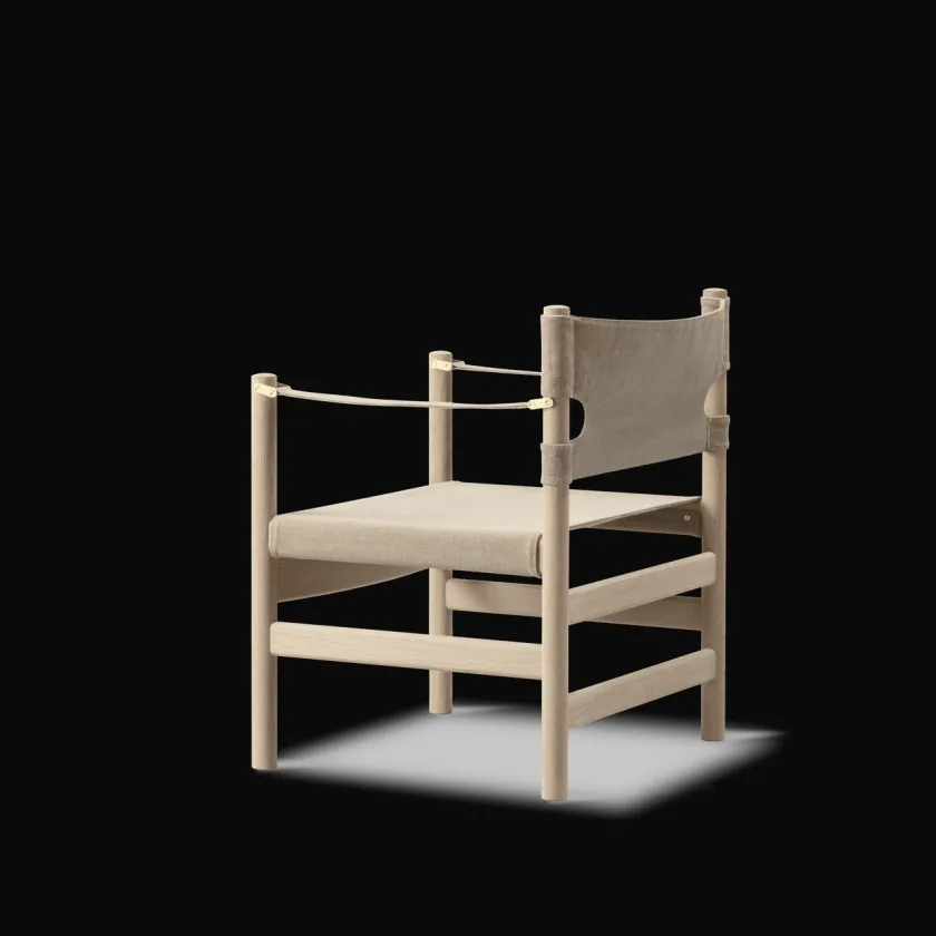 Fredericia Furniture Canvas 21 stol, sortlakeret eg af Børge Mogensen> Loungestole|Lænestole