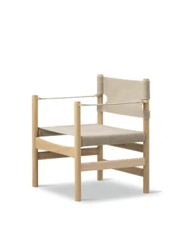 Fredericia Furniture Canvas 21 stol, sortlakeret eg af Børge Mogensen><noscript><img width=