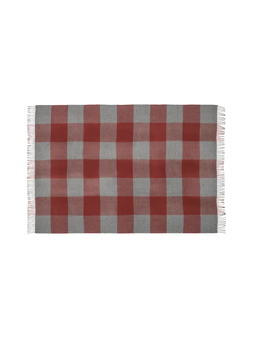 Silkeborg Uldspinderi Caracas Plaid, beetroot fra> Puder Og Plaider