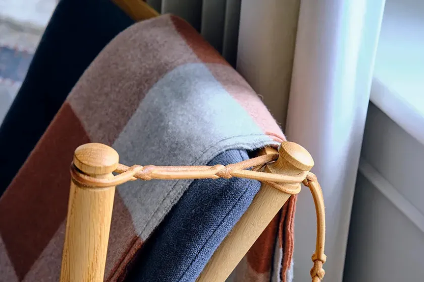 Silkeborg Uldspinderi Caracas Plaid, beetroot fra> Puder Og Plaider