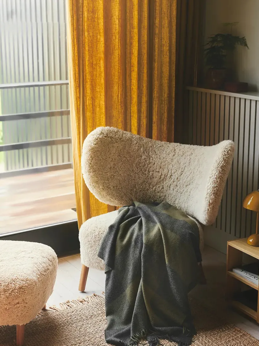 Silkeborg Uldspinderi Caracas Plaid, black fra> Puder Og Plaider