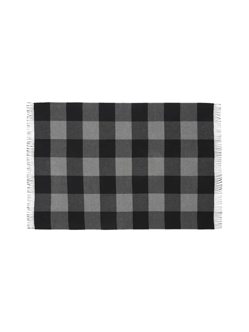 Silkeborg Uldspinderi Caracas Plaid, black fra> Puder Og Plaider