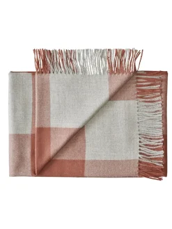 Silkeborg Uldspinderi Caracas Plaid, rosewood fra> Puder Og Plaider