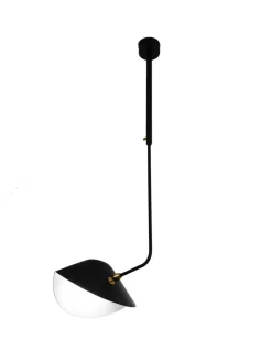 Editions Serge Mouille Ceiling Lamp Bookshelves Curved af Serge Mouille> Pendler|Spots