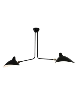 Editions Serge Mouille Ceiling Lamp w/2 Fixed Arms af Serge Mouille> Spots