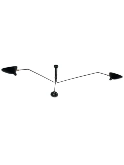 Editions Serge Mouille Ceiling Lamp w/3 Rotating Arms af Serge Mouille> Spots